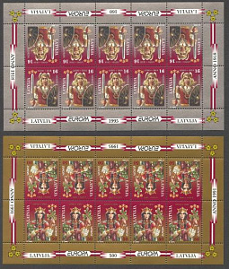 Латвия, 1995 Европа, 50 лет Победы, 2 листа